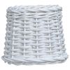 vidaXL Lampenschirm Korbweide 25 x 17 cm Wei&szlig;
