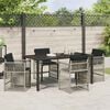 vidaXL Garten Essgruppe 5 pcs Hellgrau Poly-Rattan
