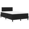 vidaXL Boxspringbett mit Matratze Schwarz 120 x 190 cm Stoff
