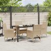 vidaXL Garten Essgruppe mit Kissen 5 pcs Beige Poly-Rattan