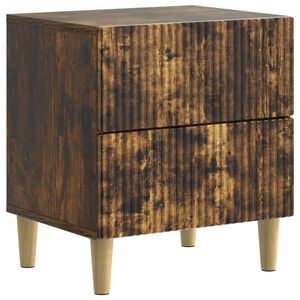 vidaXL Nachttisch Ger&auml;ucherte Eiche 43 x 34,5 x 48 cm Holzwerkstoff