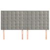 vidaXL Kopfteil Hellgrau 160 x 5 x 118/128 cm Samt
