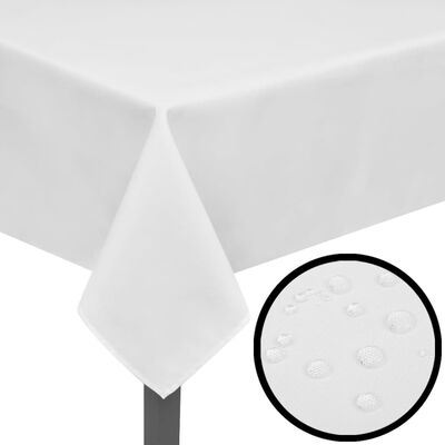 5 Tischdecken Weiß 250 x 130 cm