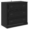 vidaXL Sideboards 3 pcs Schwarz Eichen-Optik 70 x 35,5 x 67,5 cm