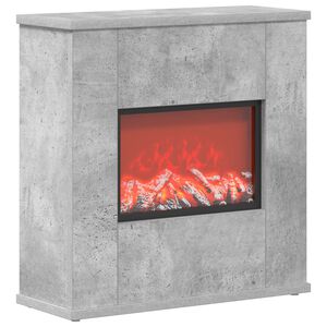 vidaXL Elektrokamin Beton 47 x 18 x 48 cm Holzwerkstoff