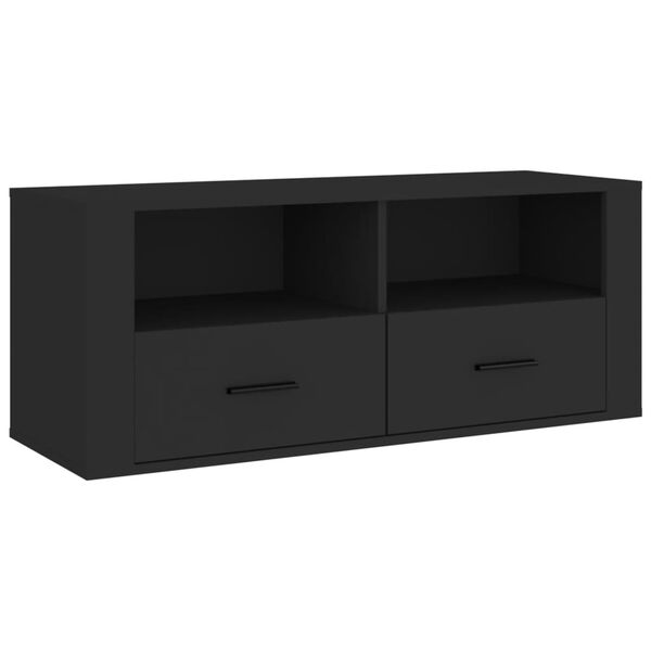 vidaXL TV-Schrank Schwarz 100x35x40 cm Holzwerkstoff