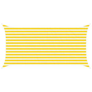 vidaXL Sonnensegel Gelb und Wei&szlig; 4 x 2 m 100 % Polyester Oxford