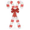 vidaXL Zuckerstange Weihnachtsdekoration 50 LEDs Warmwei&szlig;
