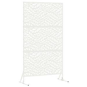 vidaXL Sichtschutz 100 x 50 x 180 cm Stahl Wei&szlig;