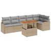 vidaXL Garten-Sofa-Set mit Kissen 7 pcs Beige und Hellgrau