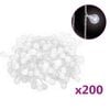 vidaXL Lichterkette Kugeln 20 m 200 LED Kaltwei&szlig; 8 Funktionen
