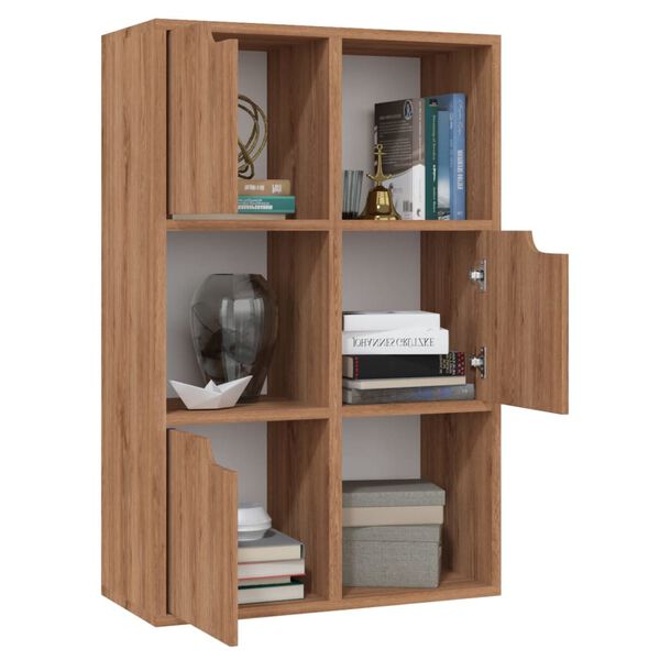 vidaXL B&uuml;cherregal Braun Eichen-Optik 60x27,5x88 cm Holzwerkstoff