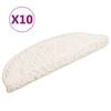vidaXL Stufenmatten 10 Stk. 56x17x3 cm Wei&szlig; Halbrund