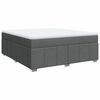 vidaXL Boxspringbett mit Matratze Dunkelgrau 180x200 cm Stoff