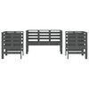 vidaXL 3-tlg. Garten-Lounge-Set Grau Massivholz Kiefer