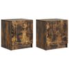 vidaXL Nachttisch 2 pcs Ger&auml;ucherte Eiche 43 x 34,5 x 47 cm