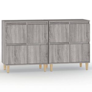 vidaXL Sideboards 2 Stk. Grau Sonoma 60x35x70 cm Holzwerkstoff