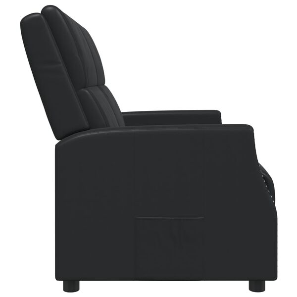vidaXL Relaxsofa 2-Sitzer Schwarz Kunstleder