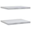 vidaXL Wandregale 2 Stk. 50x40 cm Silbern Edelstahl