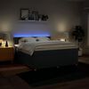 vidaXL Boxspringbett mit Matratze Blau 180x200 cm Stoff
