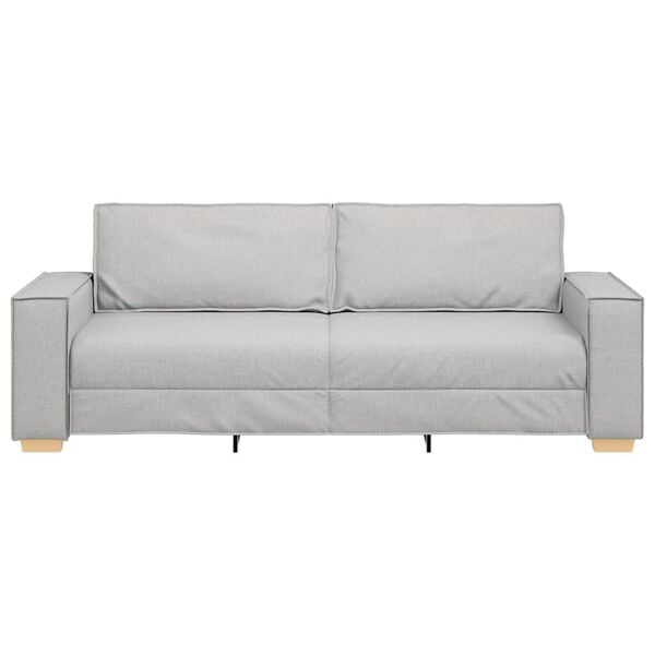 vidaXL 3-Sitzer-Sofa Wolkengrau 220x78x84 cm Stoff