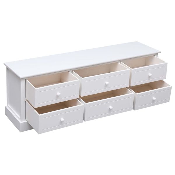 vidaXL Flurbank Weiß 115x30x40 cm Holz