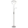 vidaXL Stehlampe 18 W Silbern 180 cm Dimmbar