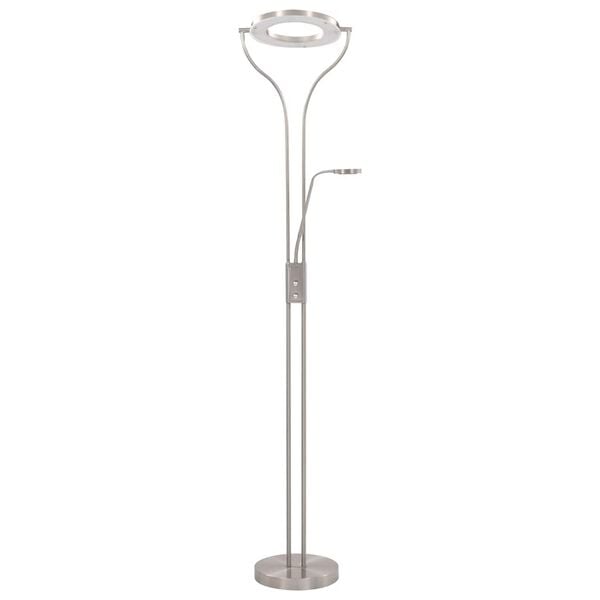 vidaXL Stehlampe 18 W Silbern 180 cm Dimmbar