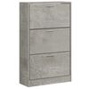 vidaXL Schuhschrank Betongrau 63x24x103 cm Holzwerkstoff