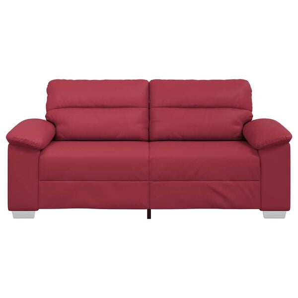 vidaXL 2-Sitzer-Sofa Weinrot 180x81x84 cm Kunstleder