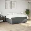 vidaXL Boxspringbett mit Matratze Dunkelgrau 200x200 cm Stoff