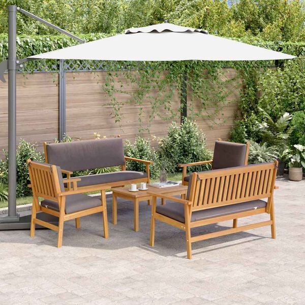vidaXL Garten-Sofa-Set 5 pcs Braun 75 x 45 x 38cm Massivholz Akazie