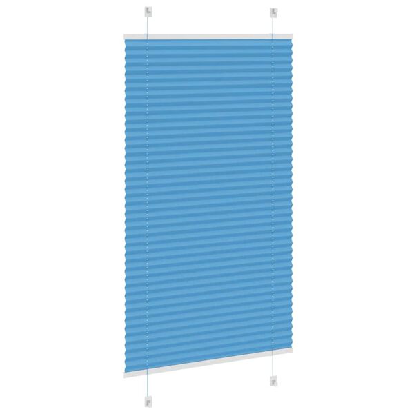 vidaXL Plissee Blau 75x150 cm Stoffbreite 74,4 cm Polyester