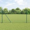 vidaXL Zaunpfosten Gr&uuml;n 10 x 1,6 m (40 x 40 mm Maschen) Stahl und PVC