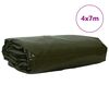 vidaXL Plane 650g / m&sup2; Olive Gr&uuml;n 4 x 7 m Canvas mit PVC-Beschichtung