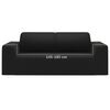 vidaXL Stretch Sofahusse 2-Sitzer Schwarz Polyester-Jersey