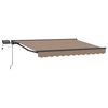 vidaXL Manueller Markisenrahmen mit LEDs Taupe 3,5 x 2,5 m