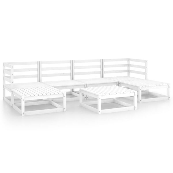 vidaXL 7-tlg. Garten-Lounge-Set Massivholz Kiefer