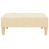vidaXL Schlafsofa 2-Sitzer mit Fußhocker Creme Stoff