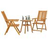 vidaXL Garten Essgruppe 3 pcs Braun Massivholz Akazie