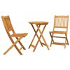 vidaXL Garten Bistro Set 3 pcs Braun Akazie Massivholz
