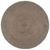 vidaXL Teppich Handgefertigt Jute Rund 180 cm Grau