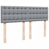 vidaXL Boxspringbett mit Matratze Hellgrau 140x200 cm Stoff