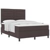 vidaXL Boxspringbett mit Matratze Dunkelbraun 140 x 190 cm Stoff