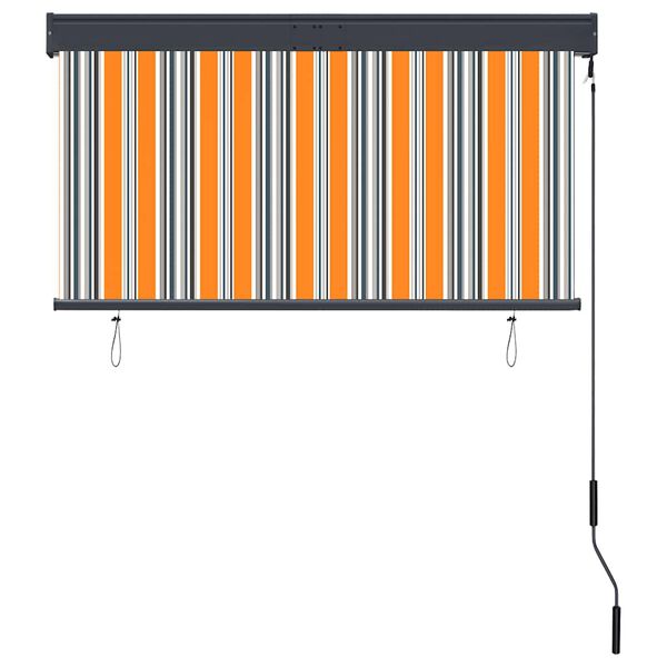 vidaXL Au&szlig;enrollo 120 x 250 cm Gelb und Blau