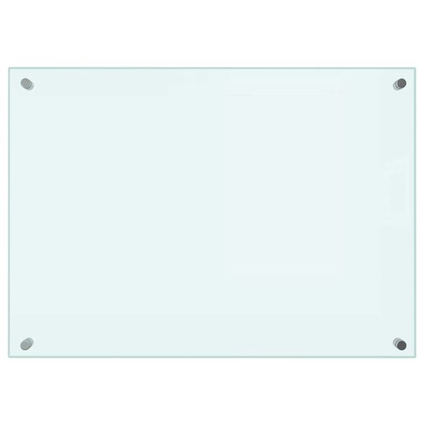 vidaXL K&uuml;chenr&uuml;ckw&auml;nde 2 Stk. Wei&szlig; 70x50 cm Hartglas