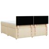vidaXL Boxspringbett mit Matratze Creme 180x200 cm Stoff