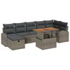 vidaXL Garten-Sofa-Set 8 pcs Grau Poly-Rattan