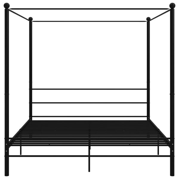 vidaXL Himmelbett Schwarz Metall 200x200 cm