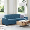 vidaXL | Blauer Samtsofa | mit Kissen Blau Samt